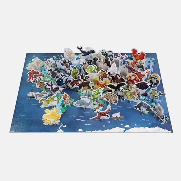 Puzzle educativ 3D, Janod, mituri si legende, 350 piese, 7 ani+