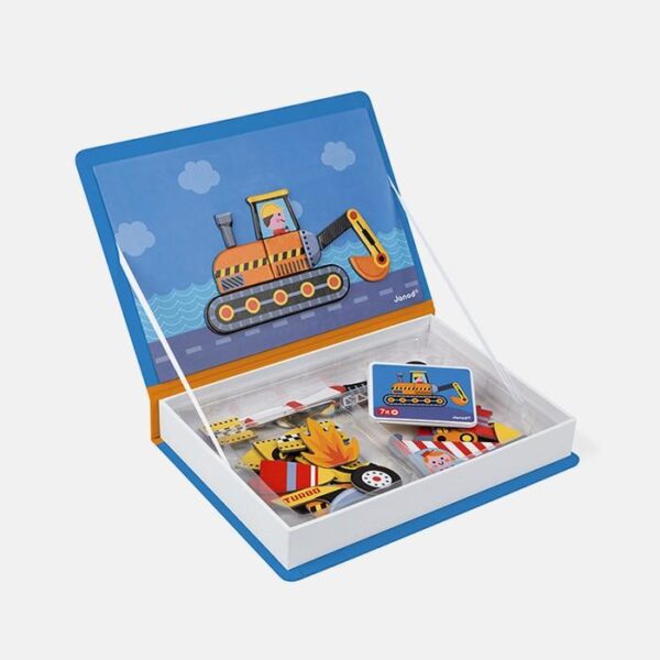 Joc educativ, Janod, Autovehicule, cu piese magnetice, 3 ani+
