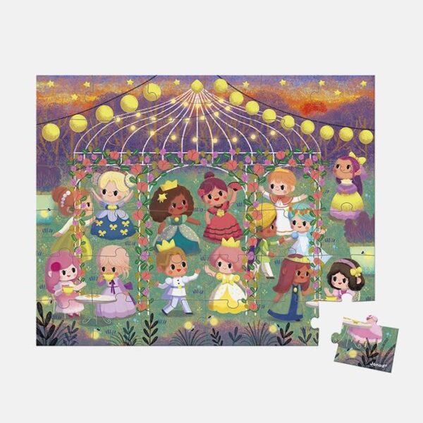 Puzzle printese, Janod, cutie tip gentuta, 36 piese