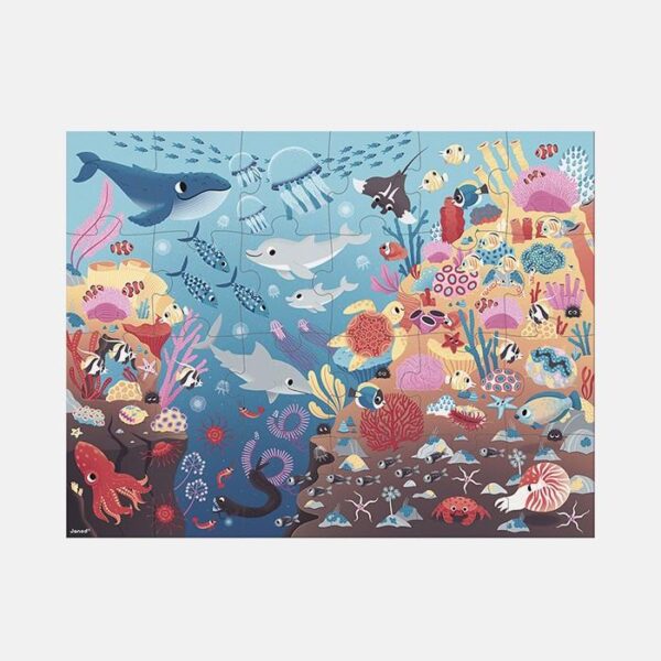 Puzzle magic Oceanul, Janod, cu lumina de noapte, 24 piese