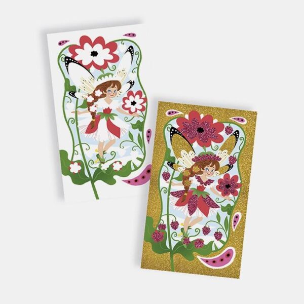 Set creativ, Janod, Printese, cu sclipici, 4 ani+