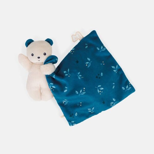 Jucarie doudou, Kaloo, Ursulet cu paturica, 18 cm