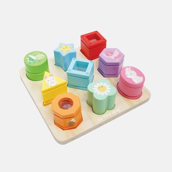 Forme senzoriale din lemn, Le Toy Van, 9 piese