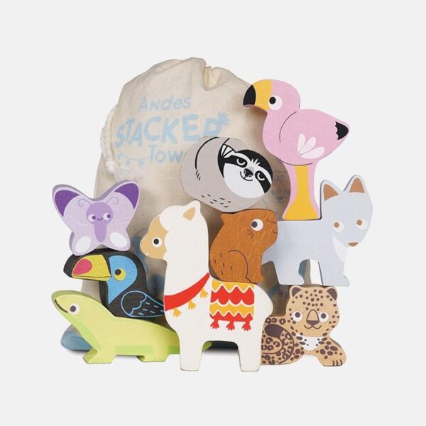 Jucarie de stivuit animale, Le Toy Van, din lemn