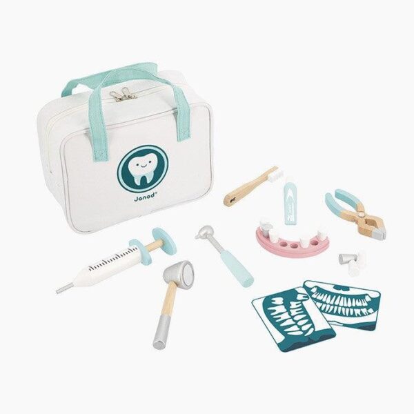 Set dentist din lemn, Janod, 10 piesem 3 ani+