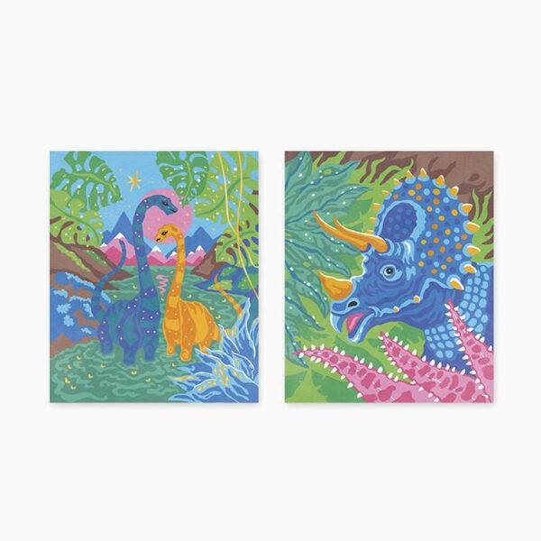 Set de pictura, Janod, Dinozauri, urmareste numerele, 7 ani+