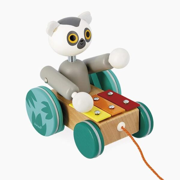 Jucarie muzicala de tras, Janod, Tropik, lemur, 18 luni+