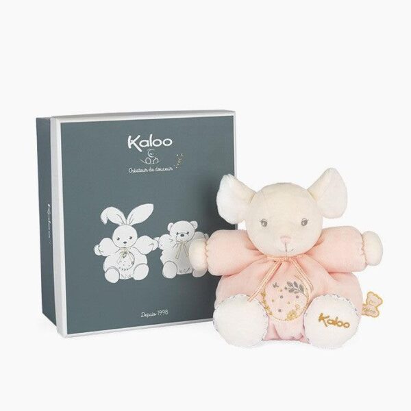 Jucarie din plus, Kaloo, Perle, soricelul dolofan, roz, 15 cm