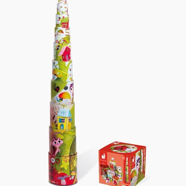 Jucarie de stivuit, Janod,  Piramida Rotunda, arborele magic, 1 an+