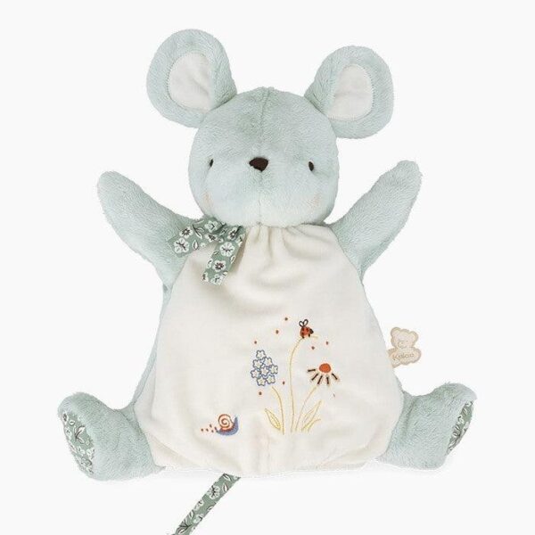 Jucarie marioneta doudou, Kaloo, soricel, din plus, 24 cm