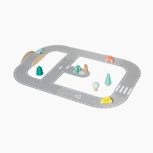 Circuit de masini, Janod, din fetru, cu masinute, 2 ani+