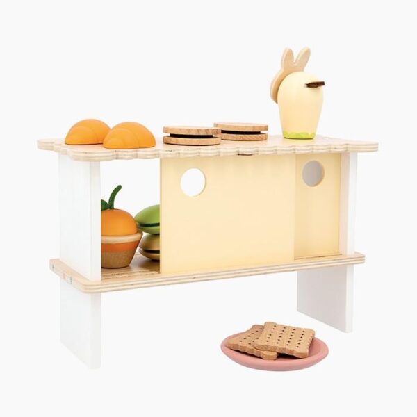 Stand cu produse de patiserie, Janod, din lemn, 3 ani+