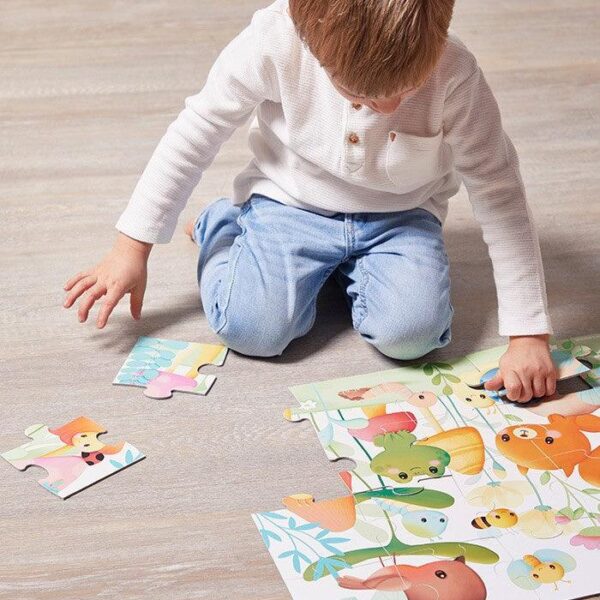 Puzzle Prietenii din gradina, Janod, 20 piese, 2 ani+