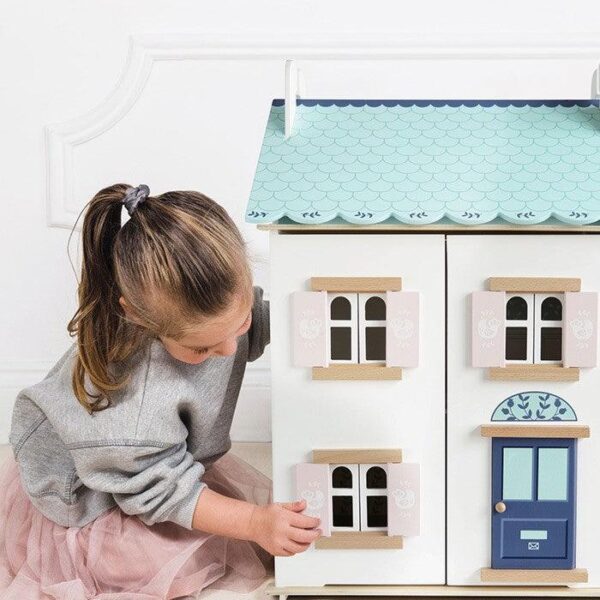 Casuta de papusi, Le Toy Van, Blue Belle, din lemn, 3 ani+