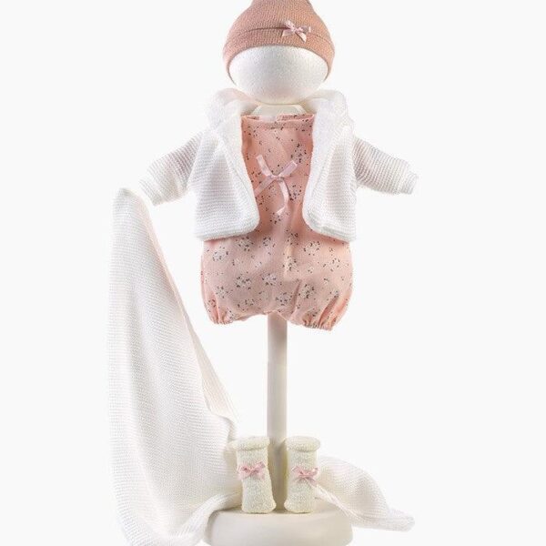 Imbracaminte Llorens, Papusi 38 cm, cu paturica alba, 6 piese