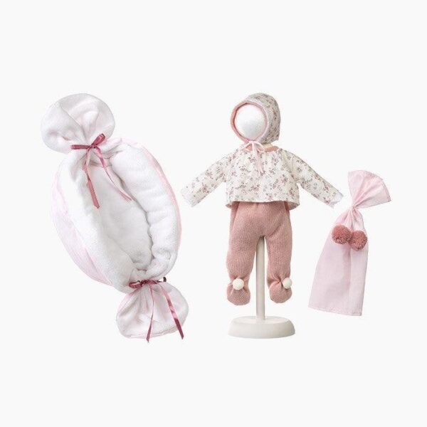 Imbracaminte Llorens, Bebelusi  40 cm, saculet si doudou, 5 piese