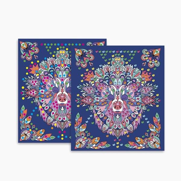 Set creativ 7 in 1, Janod, Animale, 17 piese, 6 ani+