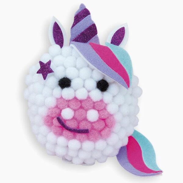 Set creativ, Janod, creeaza unicornul cu pompon, 6 ani+