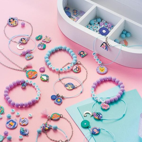 Set pentru creatie, Janod,14 bijuterii astrologice, 7 ani+