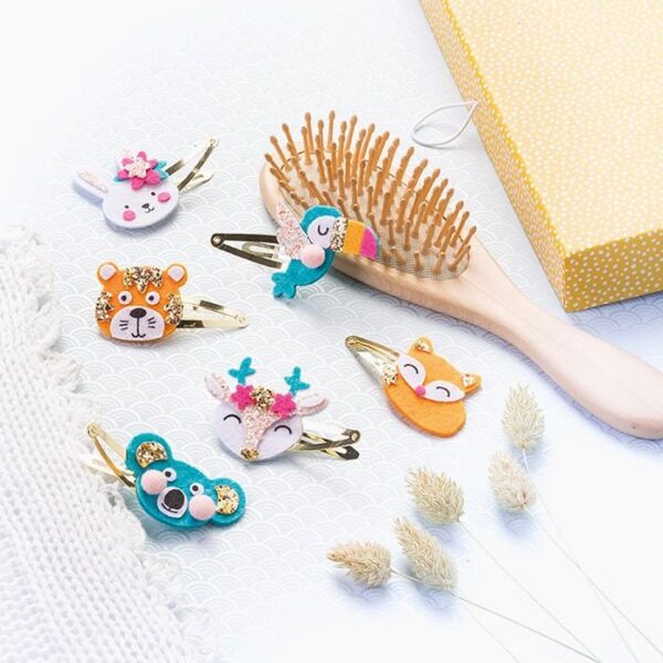 Set pentru creatie, Janod, 6 agrafe cu animalute, 6 ani+