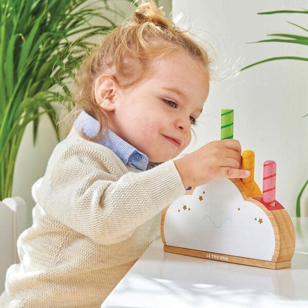 Jucarie din lemn, Le Toy Van, norisor curcubeu pop, multicolor