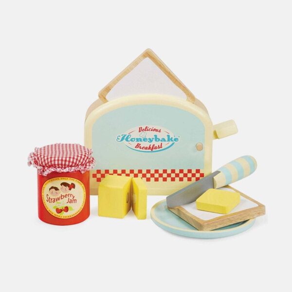 Set Toaster din lemn, Le Toy Van, mint, 3 ani+