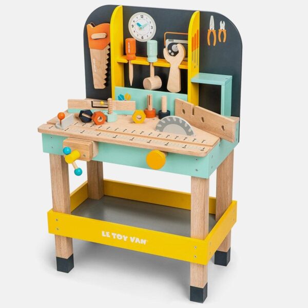 Banc de lucru, Le Toy Van, din lemn, 12 piese, 3 ani+