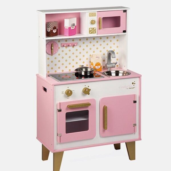 Bucatarie din lemn, Janod, Candy Chic, cu sunete si lumini