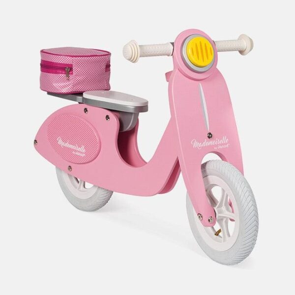 Scooter din lemn, Janod, roz, 2-5 ani