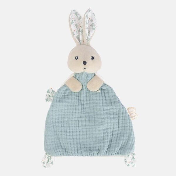 Jucarie doudou, Kaloo, K'Doux, iepuras, din bumbac organic, albastru