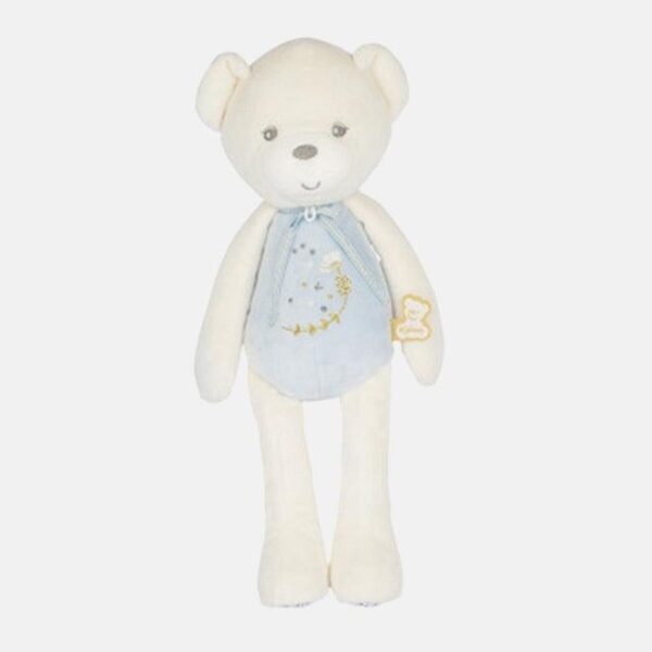 Jucarie muzicala, Kaloo, Perle, ursulet, de plus, albastru, 35 cm