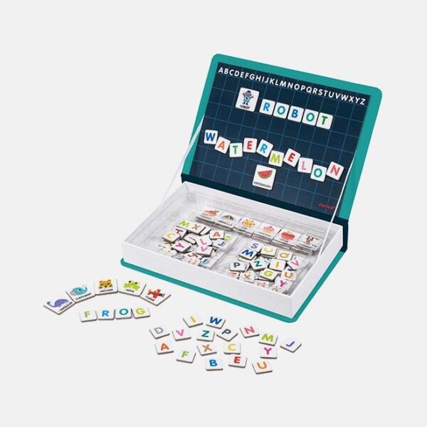 Joc educativ, Janod, alfabetul, cu piese magnetice, 3 ani+