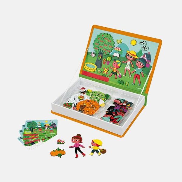 Joc educativ, Janod, cu piese magnetice, 4 anotimpuri, 3 ani+