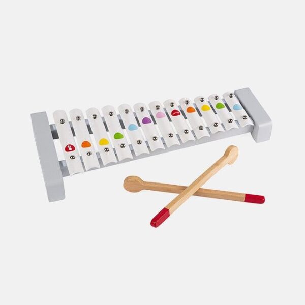 Xilofon din lemn, Janod, Confetti, 2 ani+