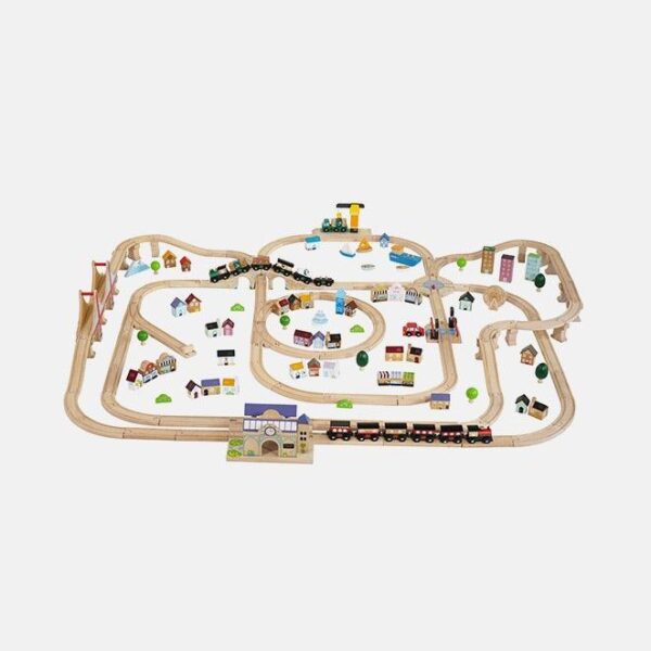 Set sina de tren, Le Toy Van, Express Royal, din lemn, 180 piese