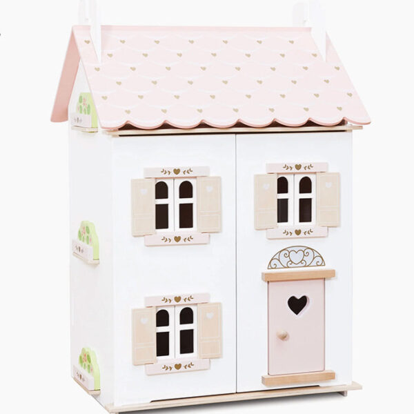 Casuta de papusi, Le Toy Van, Rose Hart, din lemn, 65,5 cm