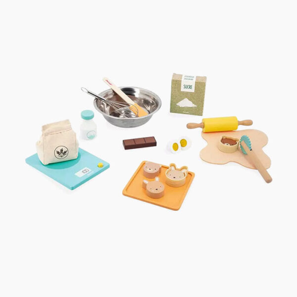 Set de patiserie, Janod, din lemn, 19 piese, 3 ani+