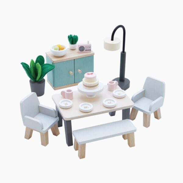 Mobilier casuta papusi, Le Toy Van, dining room, 18 piese, din lemn