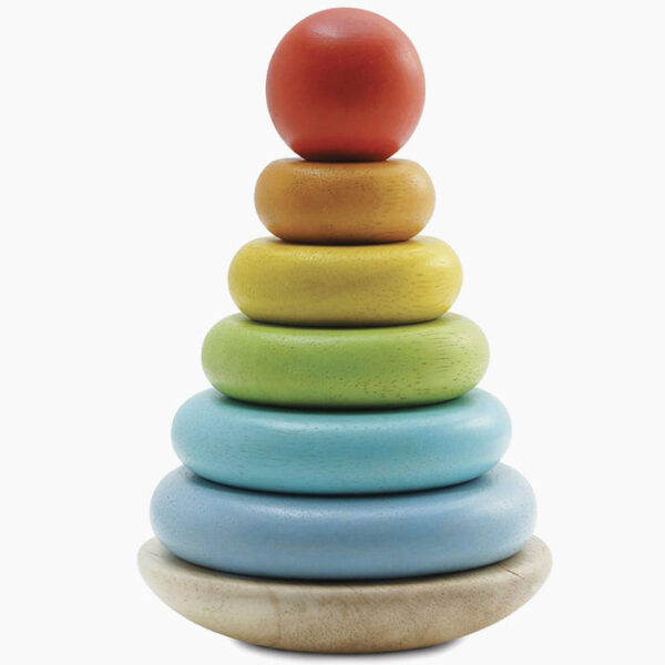 Jucarie de stivuit, Le Toy Van, Rainbow, din lemn, 18 luni+