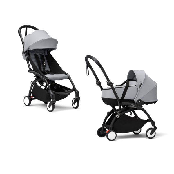 Carucior 2 in 1 pentru copii Stokke YOYO³ cadru negru, landou si sport